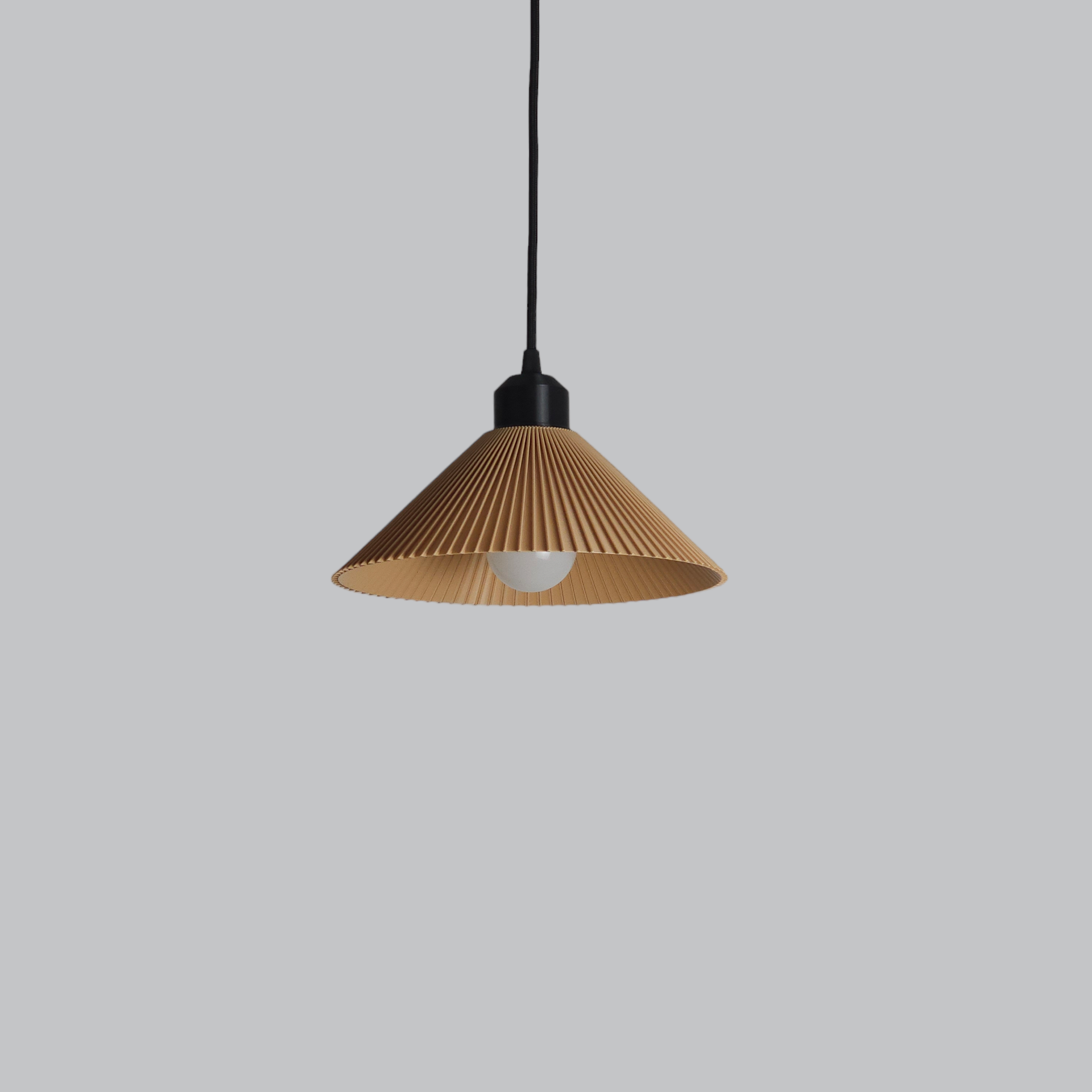 Lámpara Colgante "Colt" Color Beige/Florón Negro/Cable Negro - Imagen 3
