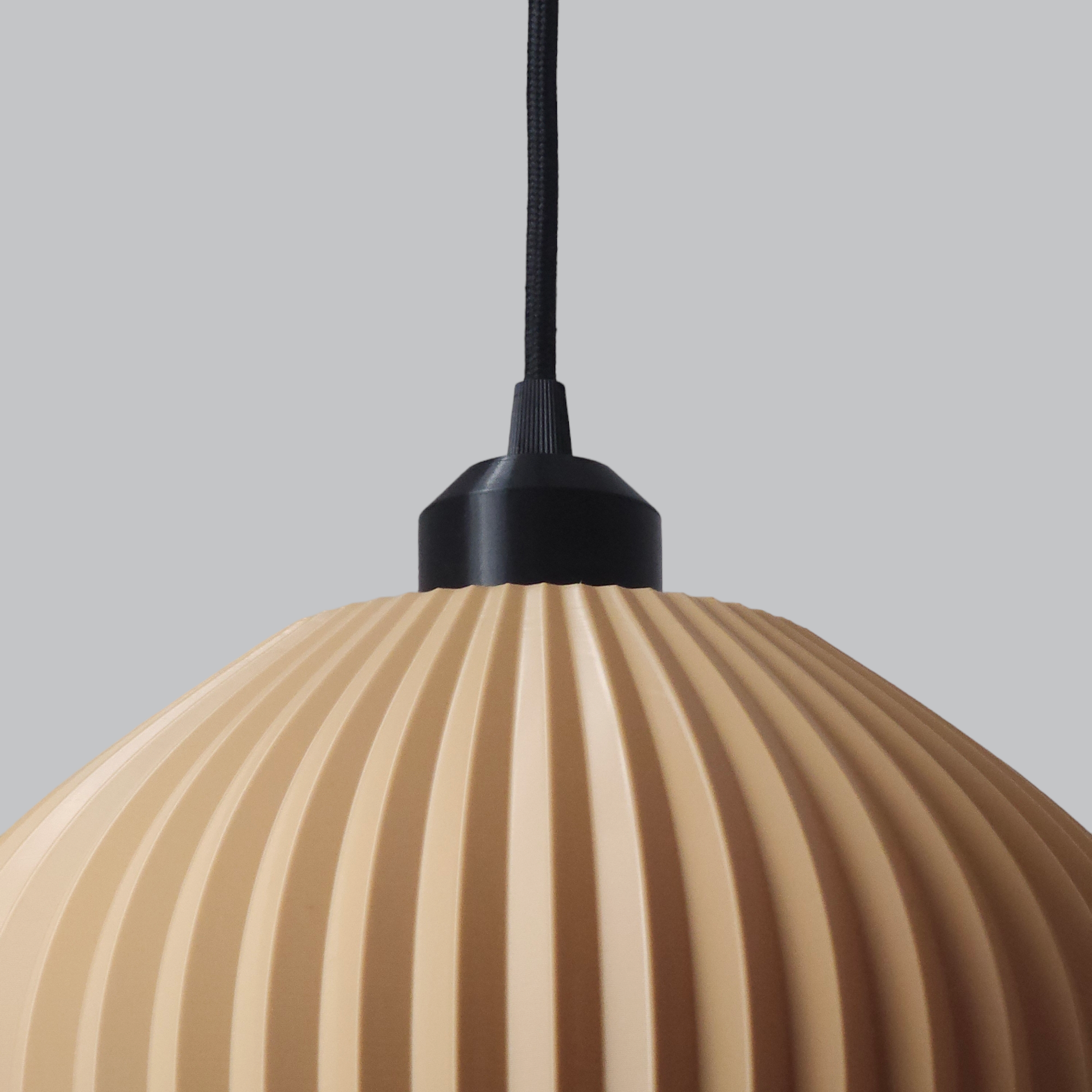 Lámpara Colgante "Idali" Color Beige/Florón Negro/Cable Negro - Imagen 2