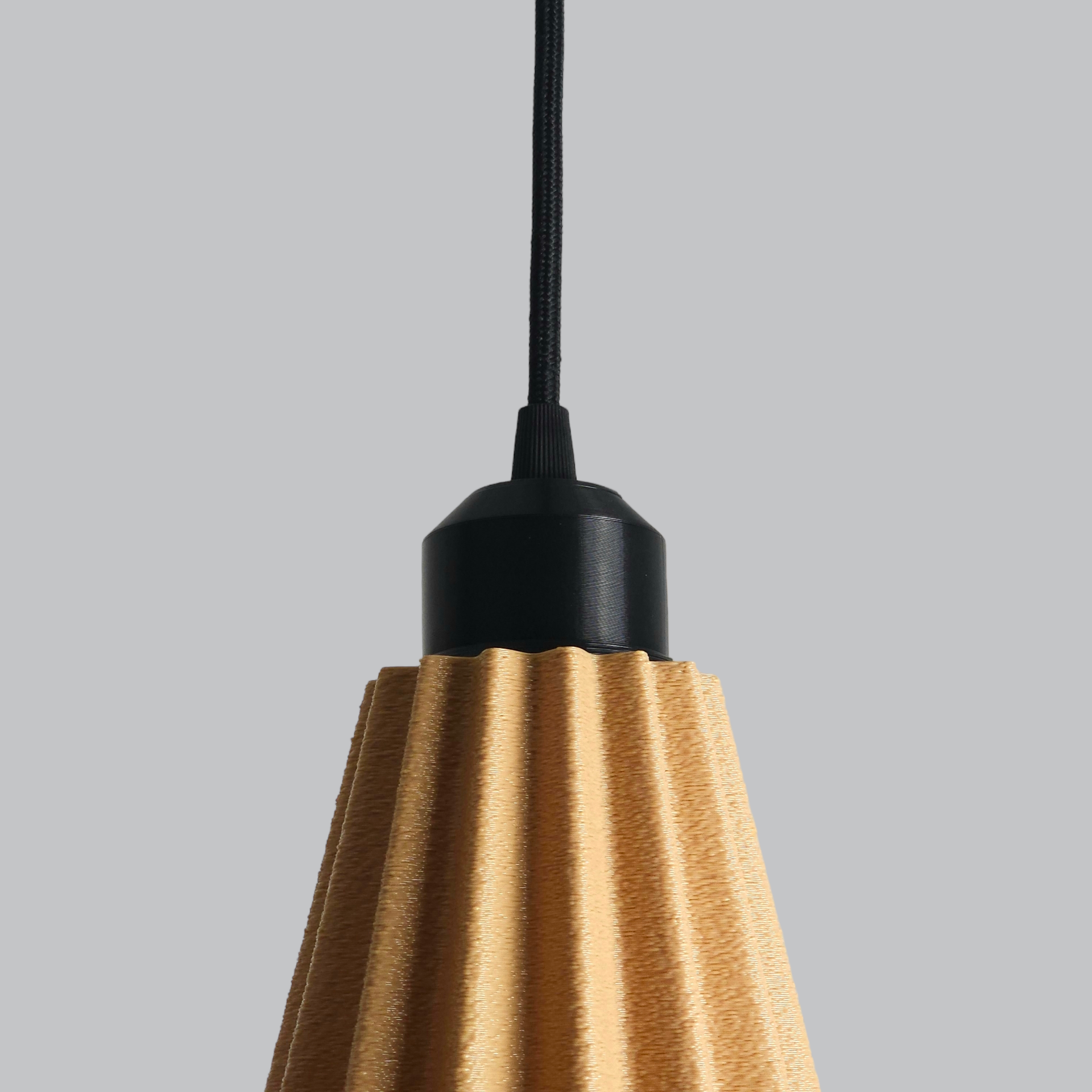 Lámpara Colgante "Lindor" Color Beige/Florón Negro/Cable Negro - Imagen 2