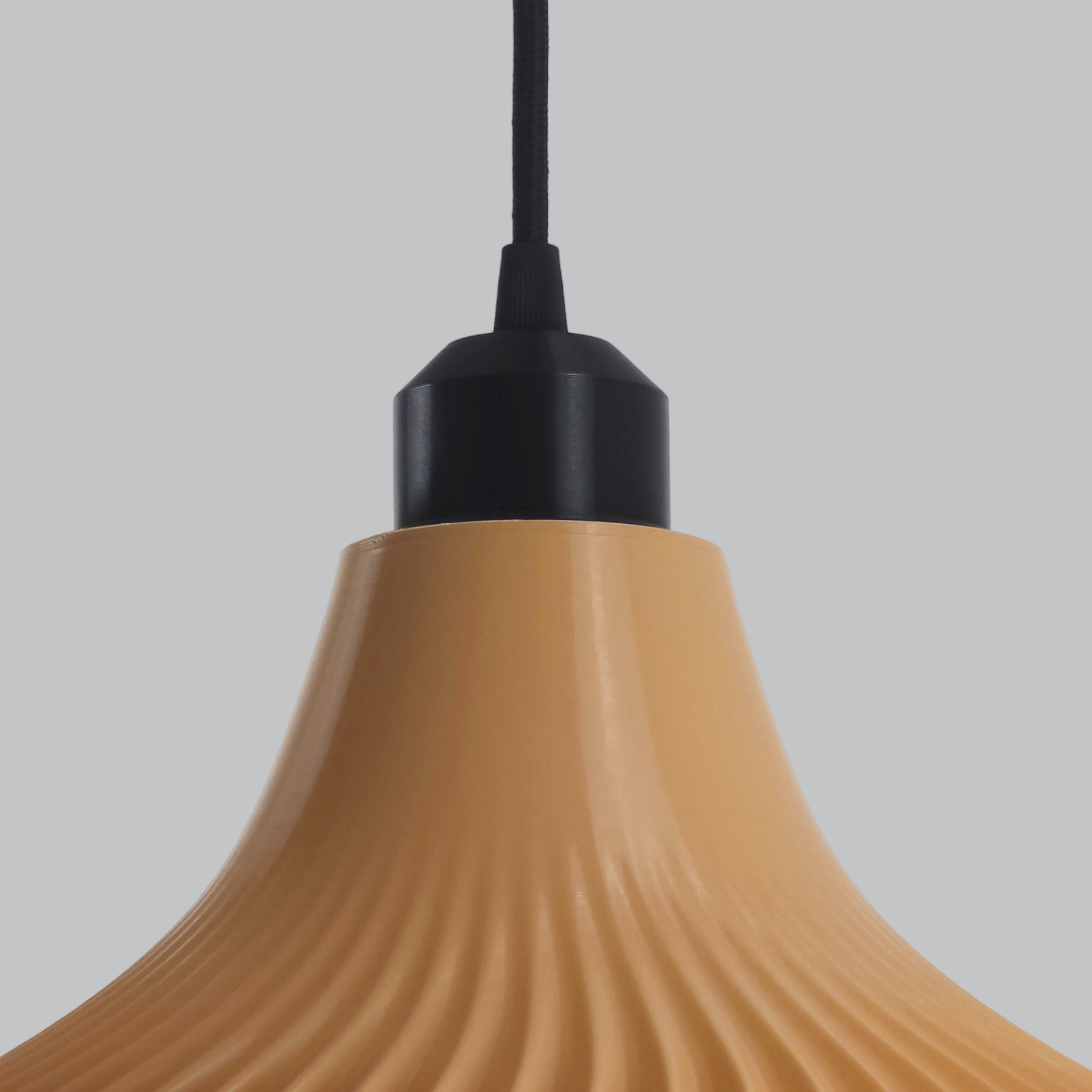 Lámpara Colgante "Vita" Color Beige/Florón Negro/Cable Negro - Imagen 2