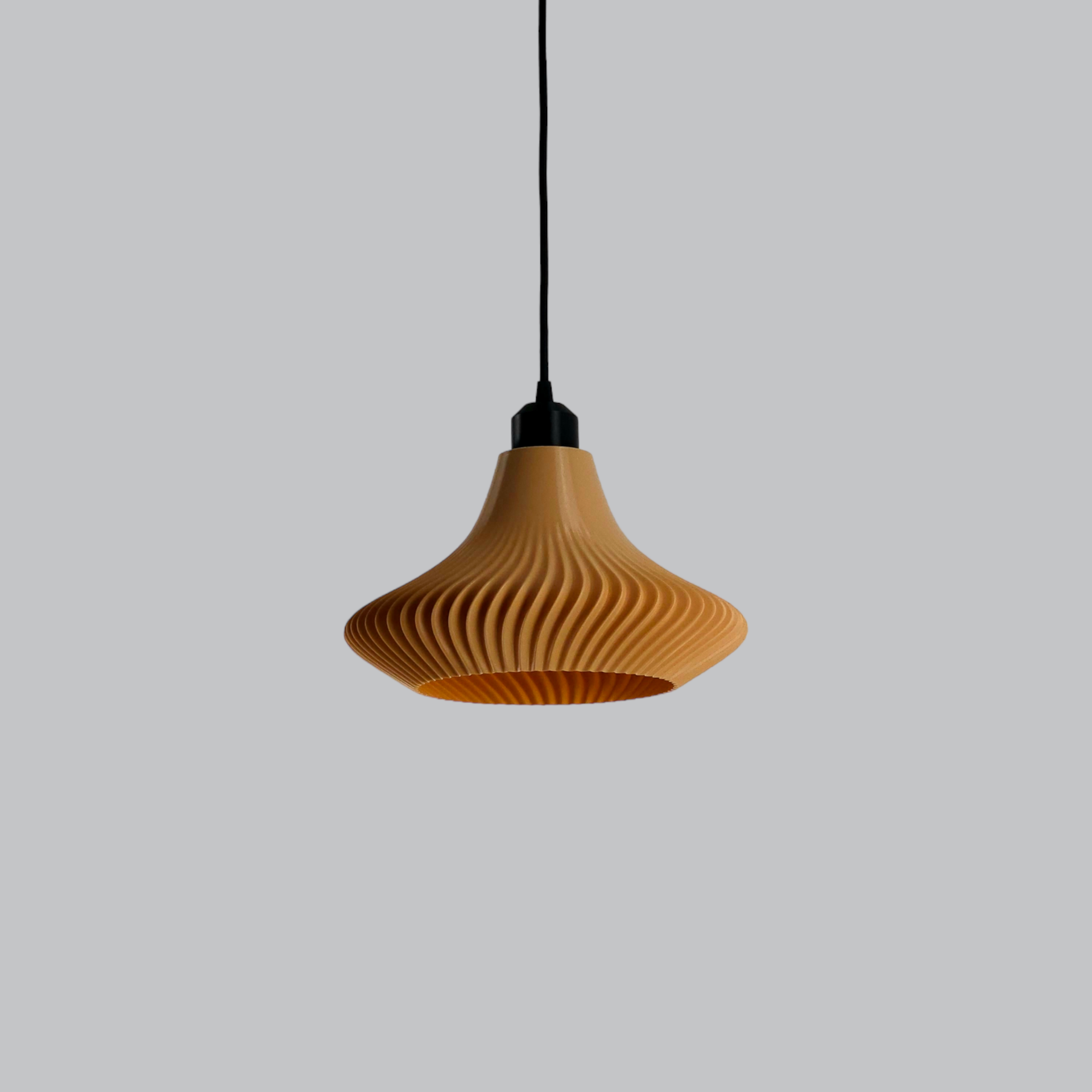 Lámpara Colgante "Vita" Color Beige/Florón Negro/Cable Negro - Imagen 4