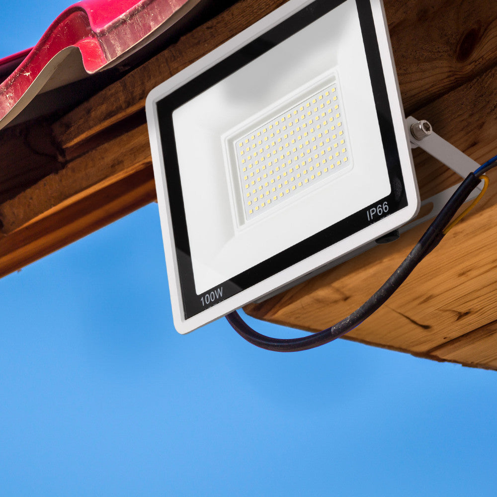 Proyector LED 100W 8.000Lm 6000ºK IP66 Regulable 60,000H Acabado Blanco - Imagen 2