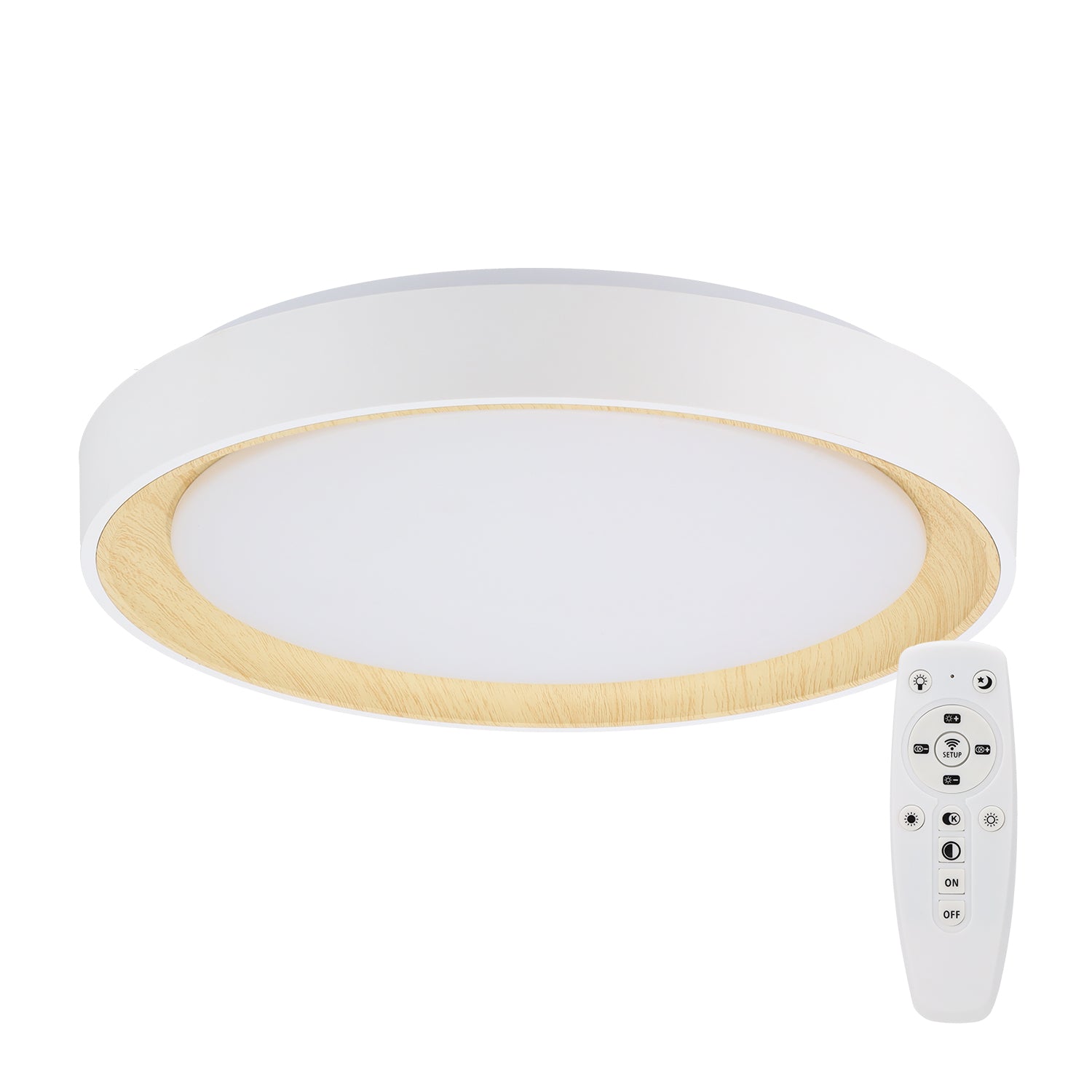 Plafón LED Decorativo 36W CCT 3000-6000ºK (Tonalidad Luz Regulable) Control Remoto Acabado Blanco