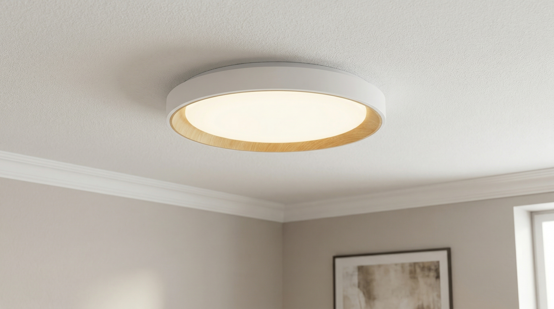 Plafón LED Decorativo 40W CCT 3000-6000ºK (Tonalidad Luz Regulable) Control Remoto Acabado Blanco - Imagen 6