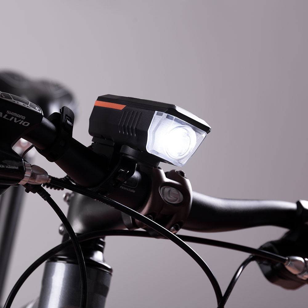 Luz Delantera Bicicleta LED 2 Niveles Sensor Batería USB - Anti Deslumbramiento - Imagen 2