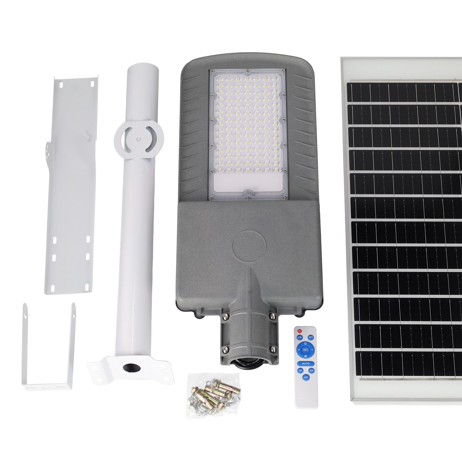 Farola LED Solar 200W 5000K Panel 6V 30W Batería 28Ah Sensor Crepuscular /Control Remoto - Imagen 6