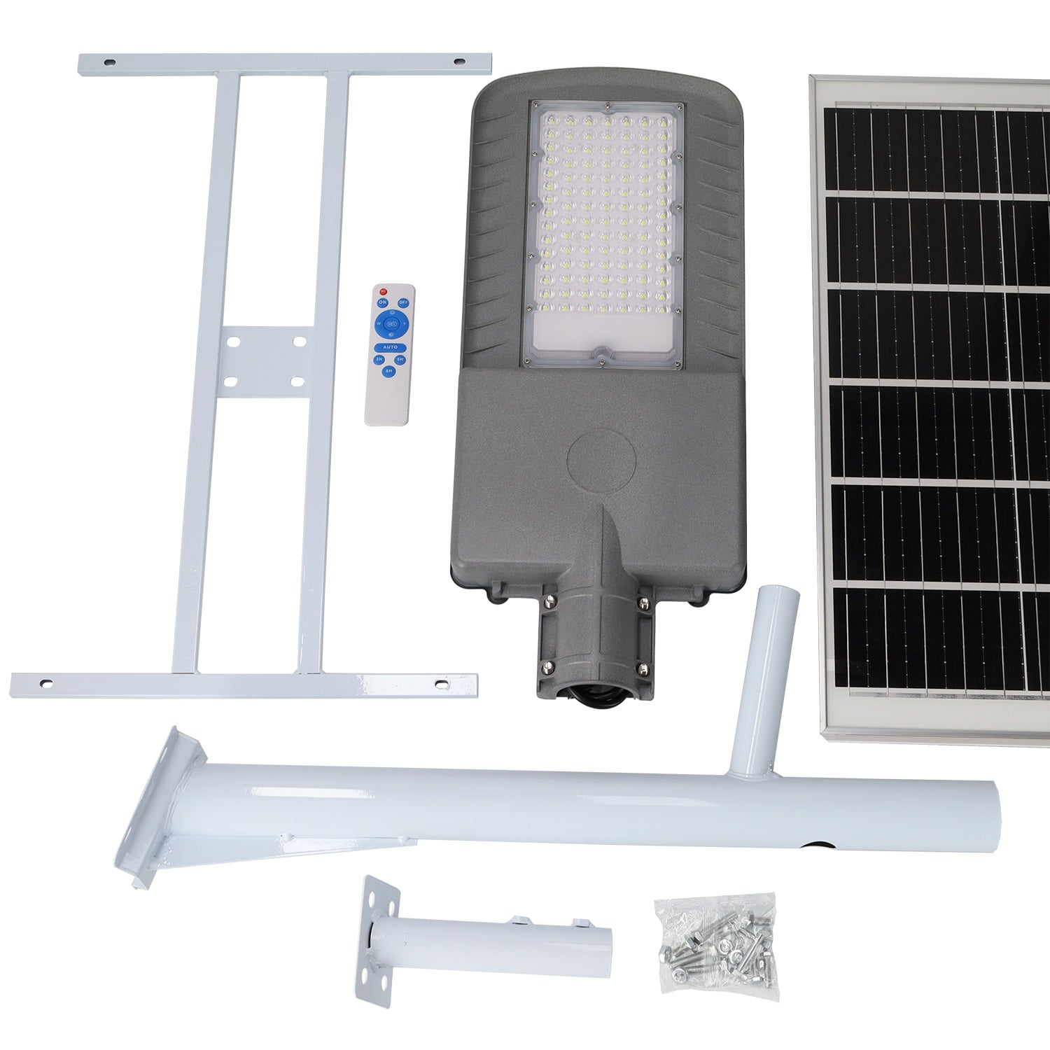 Farola LED Solar 300W 5000K Panel 6V 45W Batería 42Ah Sensor Crepuscular /Control Remoto - Imagen 6