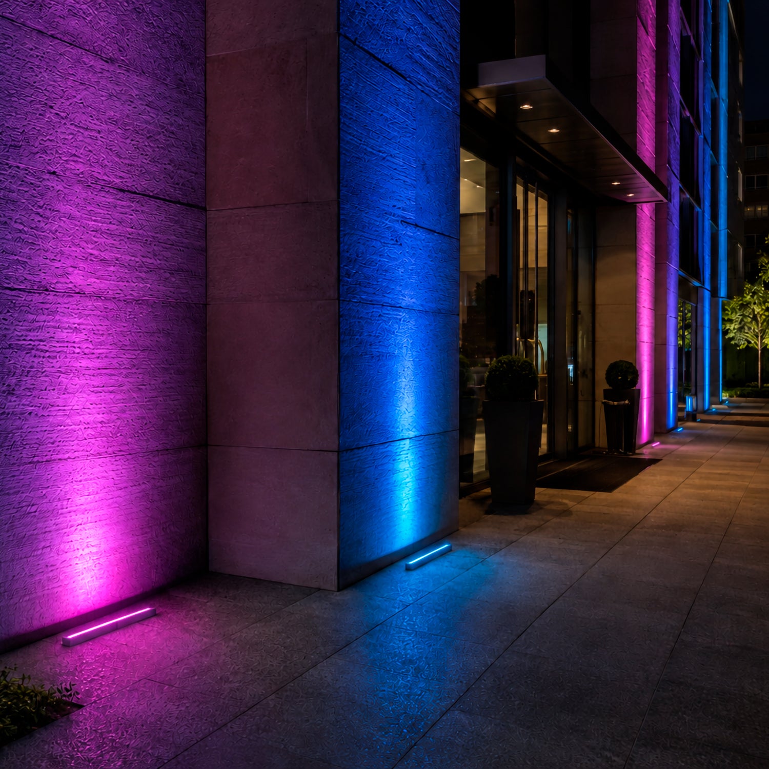 Bañador de Pared LED 80W 100Lm/W 30º RGB/CCT Enlazable Mando a Distancia Sistema TUYA - Imagen 6