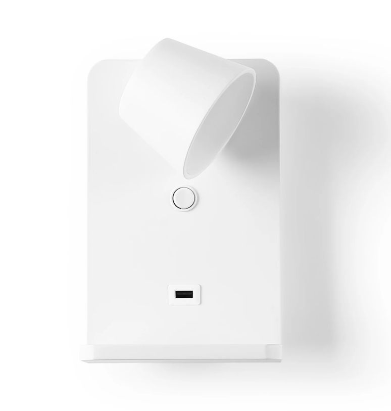 Aplique de pared para lectura con puerto USB "Lumo"6W Base carga inalámbrica - Imagen 2