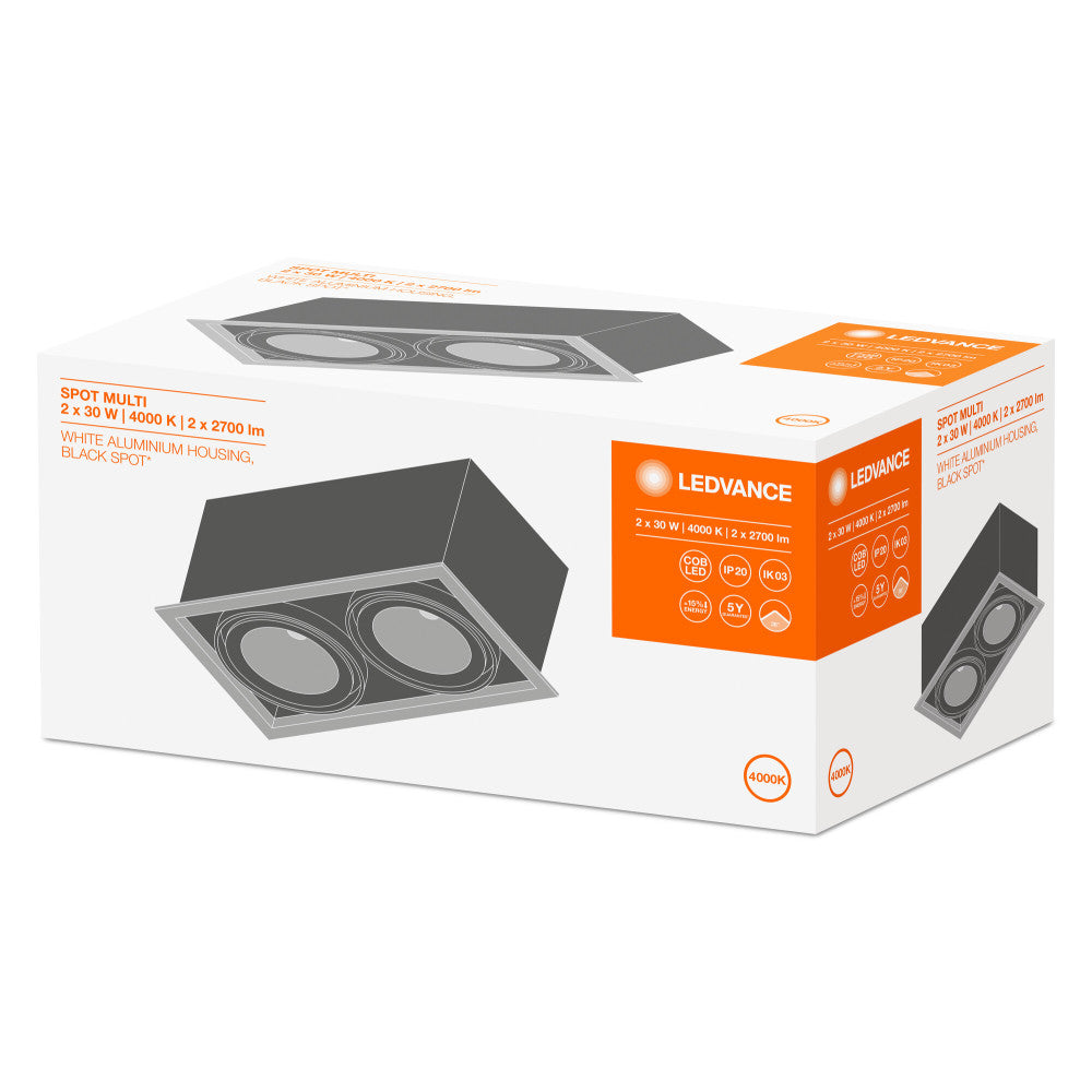 Foco LED LEDVANCE 2*30W 2*2700Lm 4000K 38º IP20 - Imagen 2