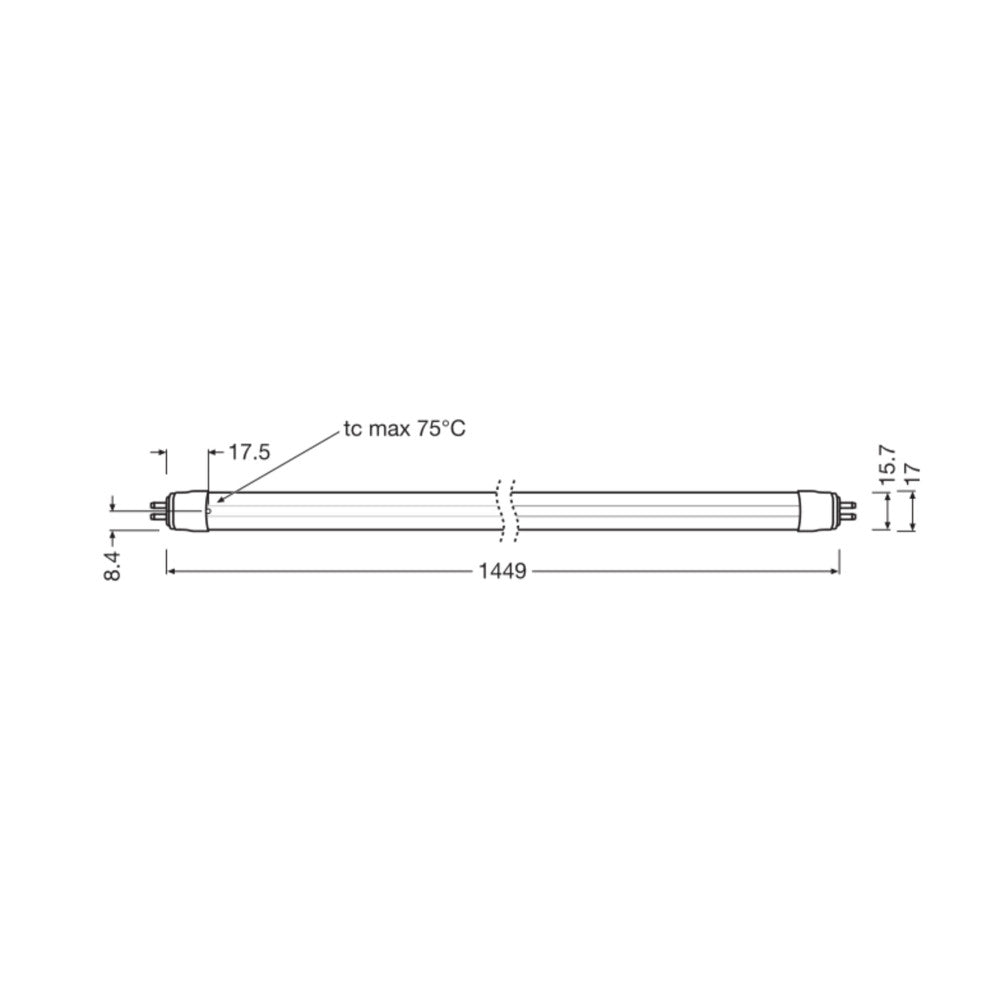 Tubo LED Ledvance G5 T5 de 37 W, 5600 lm, 4000 K, 180º, IP20, regulable. - Imagen 2