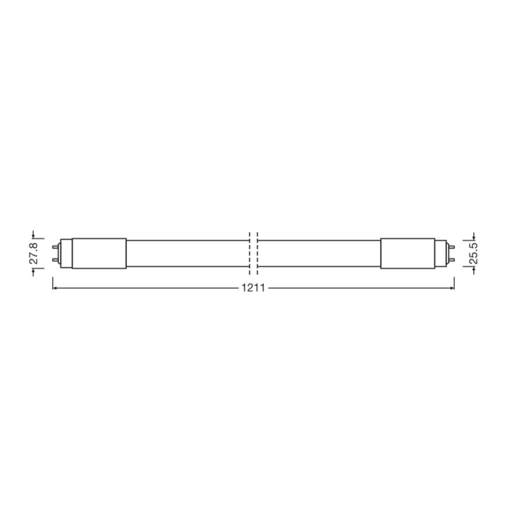 Tubo LED T8 Ledvance con balasto electrónico G13, 14 W, 1900 lm, 3000 K, 190º, IP20 - Imagen 2