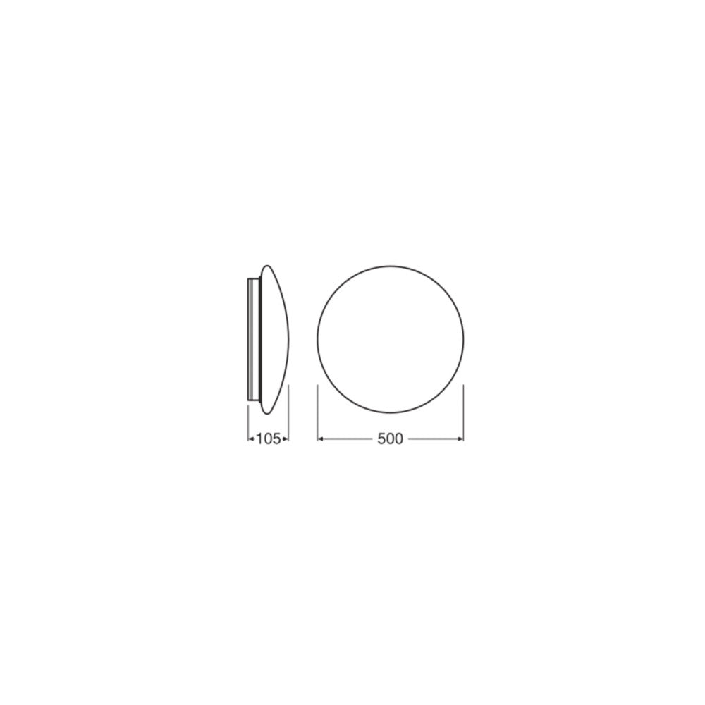 Aplique LED Ledvance 42 / 30 / 19W 3500 / 2500 / 1500Lm 3000K 120º IP44 - Imagen 3