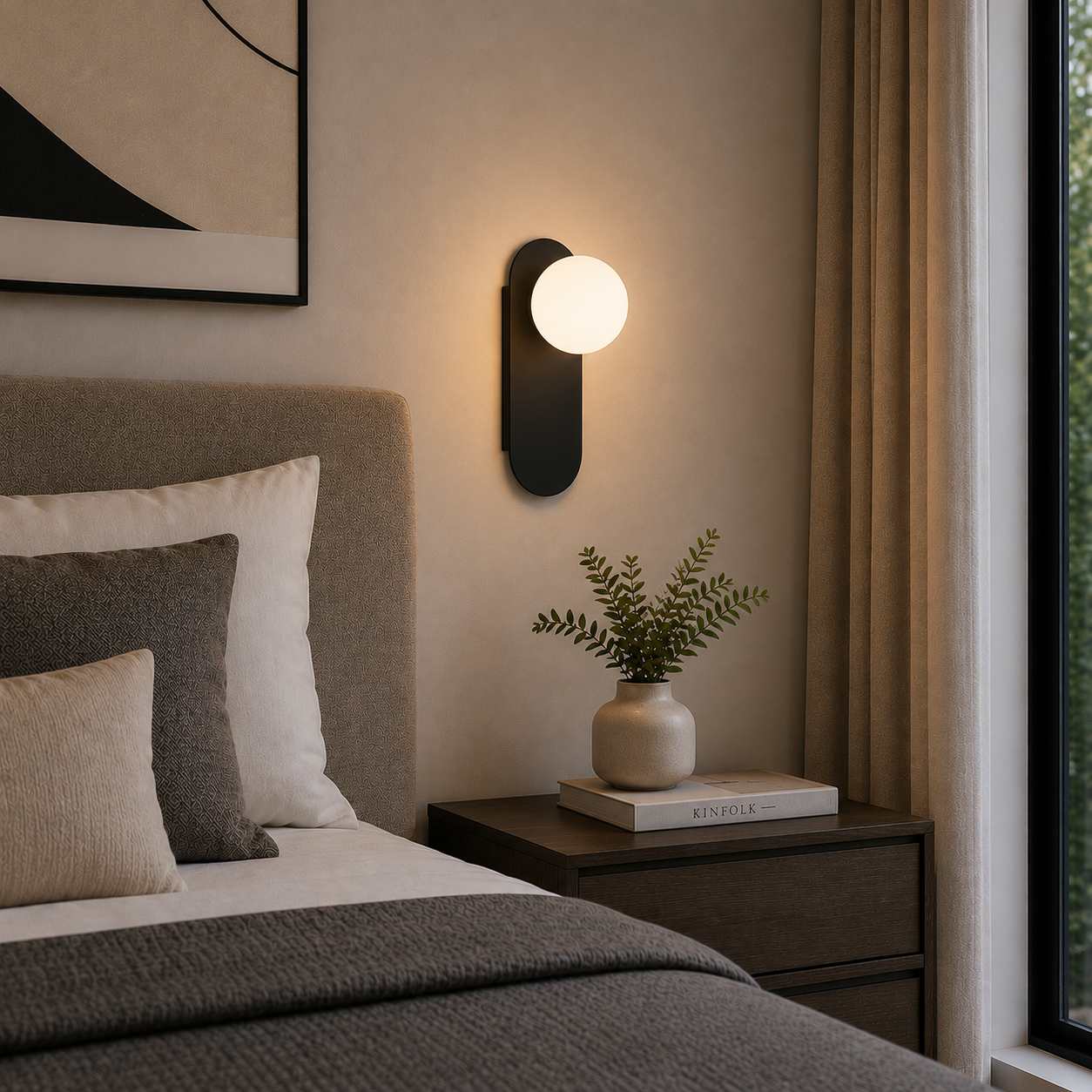 Aplique de pared bola cristal "Glow"
