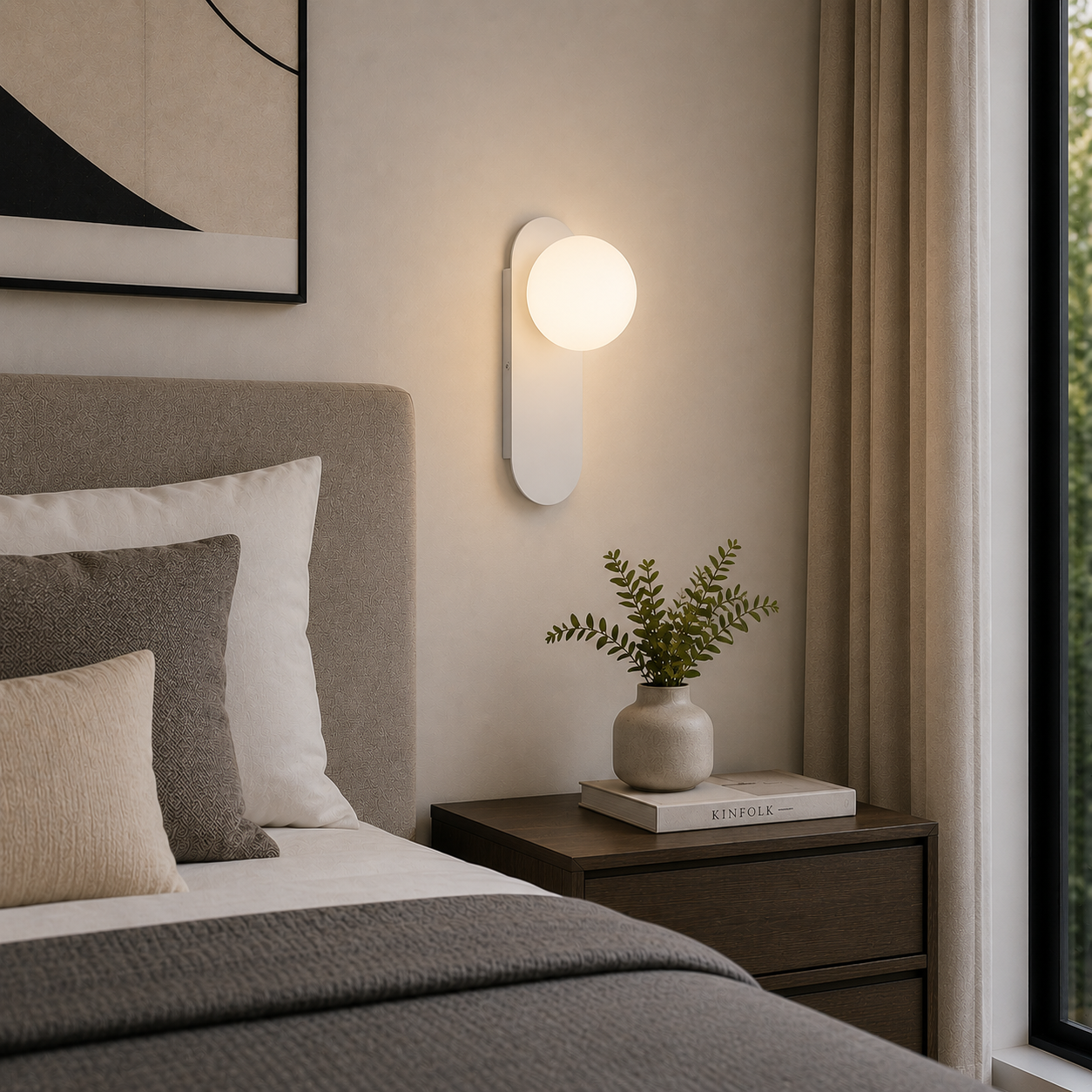 Aplique de pared bola cristal "Glow"