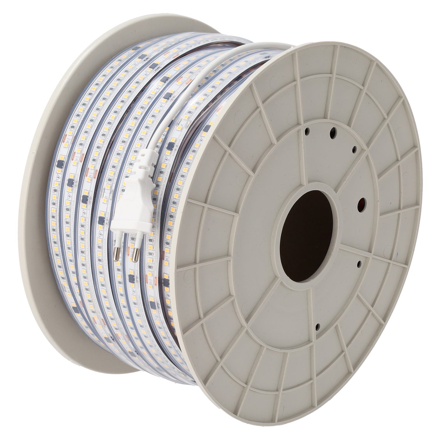 Tira LED SMD 2835 Free Driver 16W/M 1600Lm/M 220VAC IP65 6000ºK Rollo 50M - Imagen 5