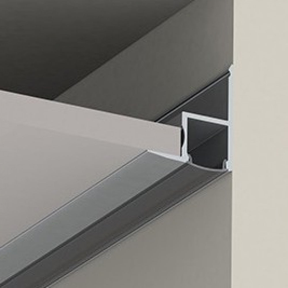 Perfíl Aluminio para Tira LED Instalación Techos Difusor Opal x 1M - Imagen 2