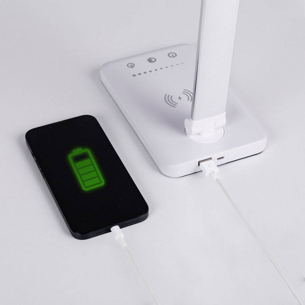 Lámpara de Mesa LED con Cargador Teléfono Inalámbrico 6W 420Lm CCT (Tonalidad Luz Regulable) - Imagen 3
