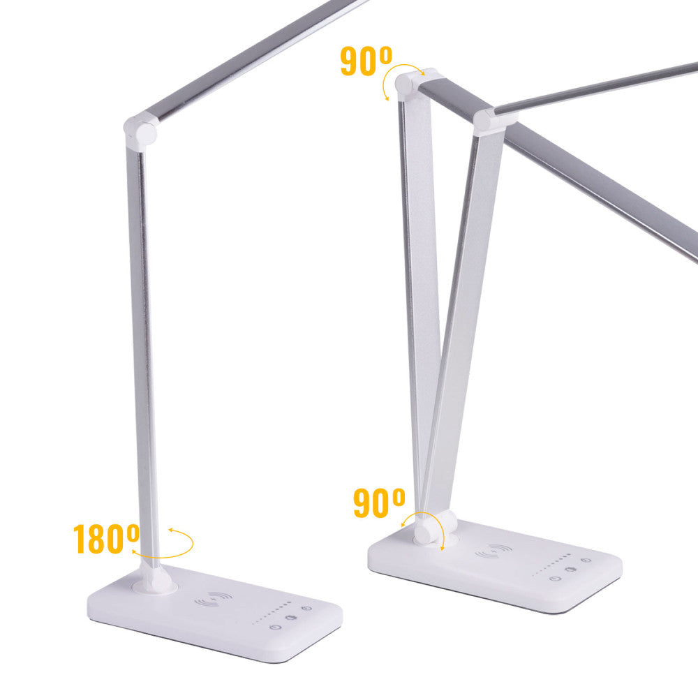 Lámpara de Mesa LED con Cargador Teléfono Inalámbrico 6W 420Lm CCT (Tonalidad Luz Regulable) - Imagen 6