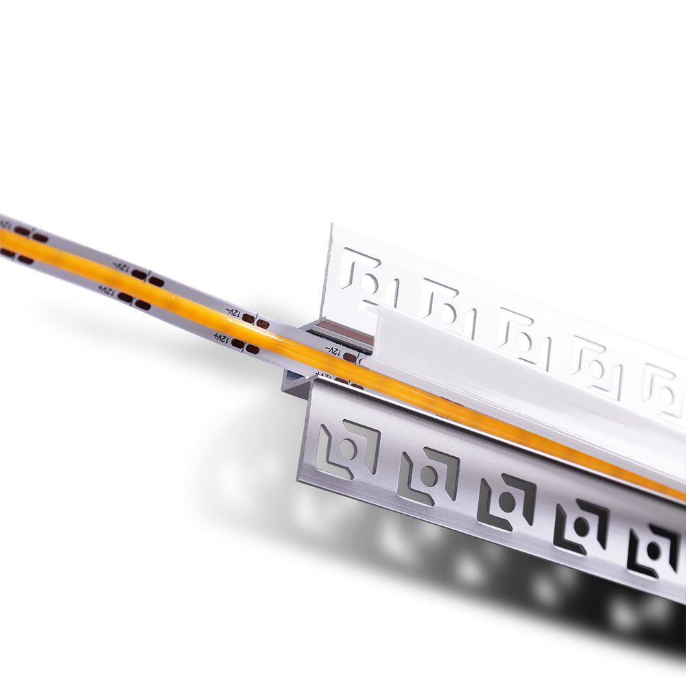 Perfíl de Aluminio para Empotrar Escayola/Pladur Tira Led 9mm - 1M - Imagen 3