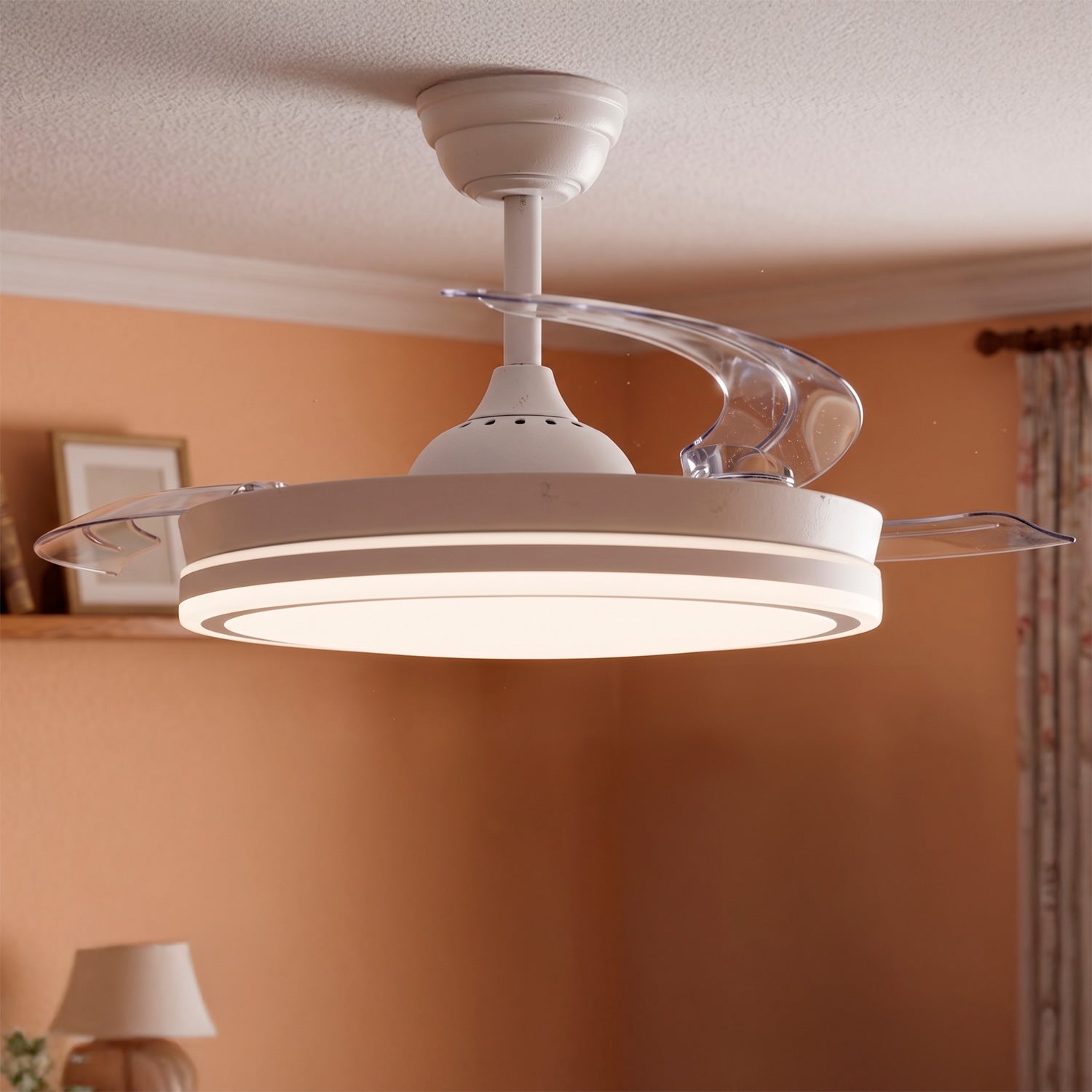 Ventilador DC"Martina" Función Verano-Invierno 48W Blanco 3 Aspas 5040lm 3500-4000-6500k Remoto y Temporizador - Imagen 2