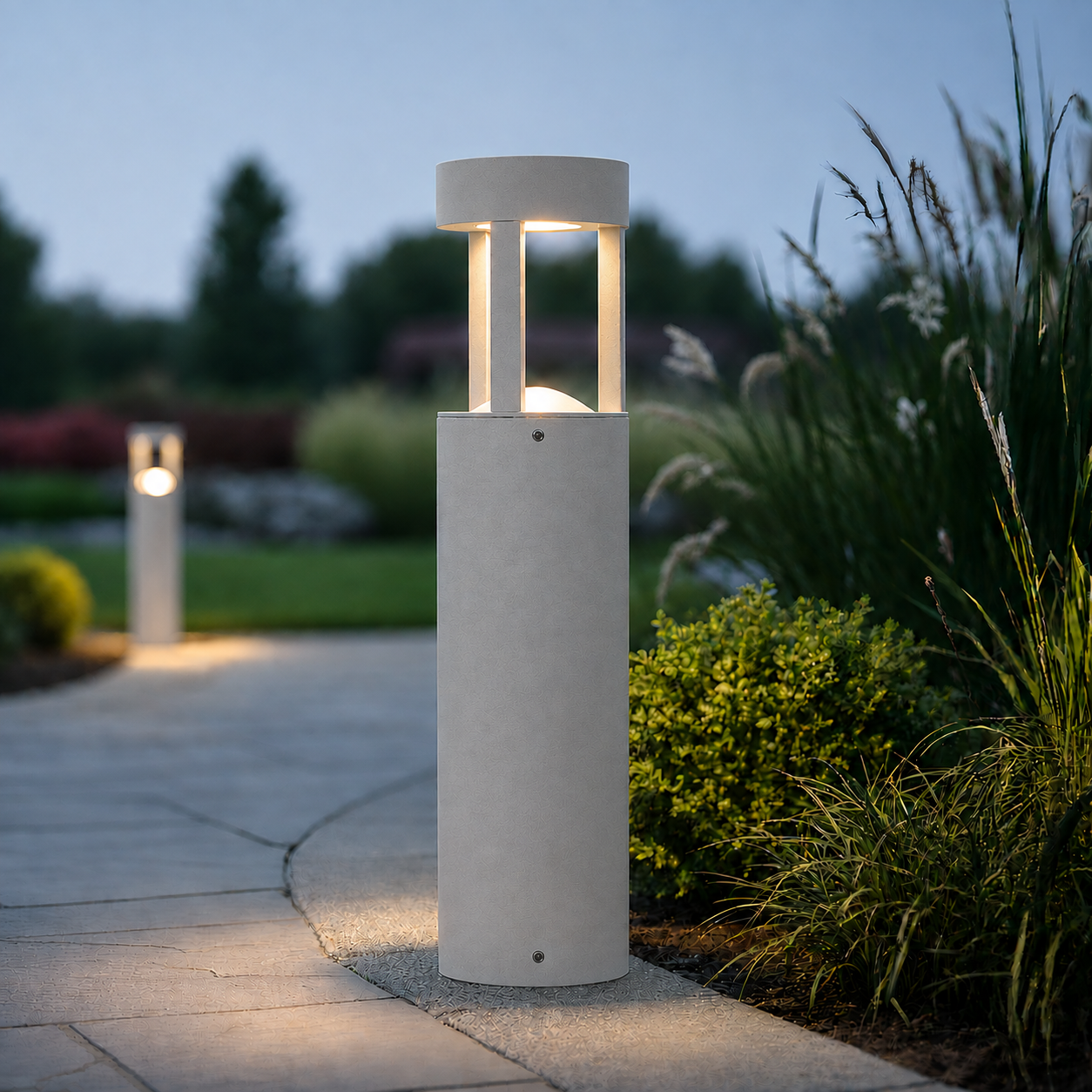 Baliza LED Exterior "Al Marj" 60Cm 10W 220VAC 3000ºK Gris