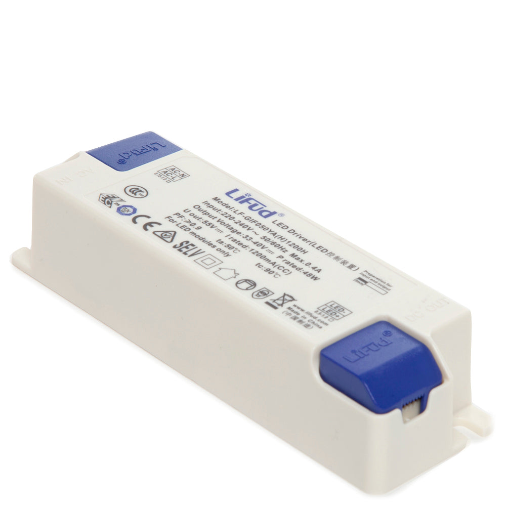 Driver LIFUD 38W Entrada:220-240VAC Salida:9-42VDC 900mA Flicker Free - Imagen 2